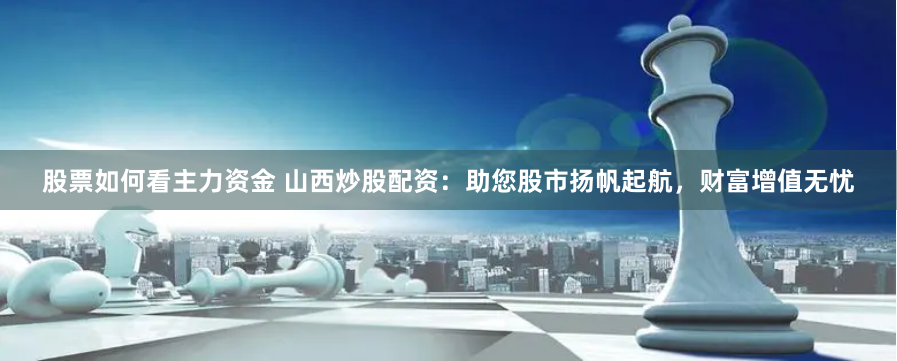 股票如何看主力資金 山西炒股配資：助您股市揚帆起航，財富增值無憂